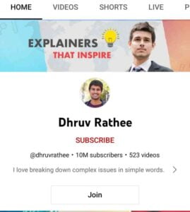 Dhruv Rathee Youube 